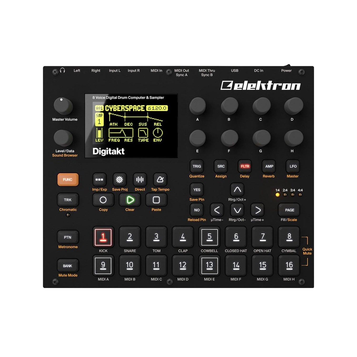 Elektron Digitakt 8-voice Drum Computer and Sampler